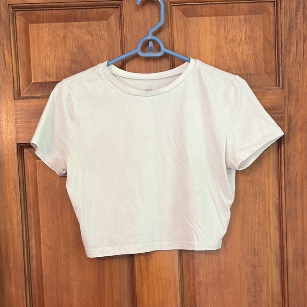 White Cropped T-Shirt